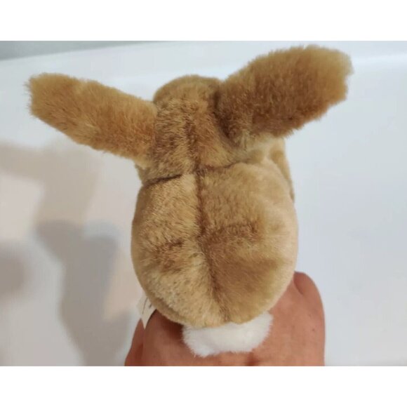 Gibson Greetings Vtg Plush Finger Puppet Cute Brown Bunny 5.5x4x4” Stuffed Toy - Picture 7 of 13